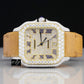 Stainless Steel Bezel Iced Out Cartier Diamond Watch For Men customdiamjewel