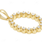 1" 0.25 CTW 10K Gold Natural Diamond Initial O Letter Pendant CustomDiamJewel