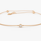0.20CTW Moissanite Solitaire Bracelet  customdiamjewel Sterling Silver Rose Gold VVS-EF