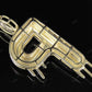 2" 10K Gold Diamond Letter 'P' Initial Drip Pendant CustomDiamJewel