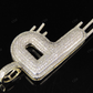 2" 10K Gold Diamond Letter 'P' Initial Drip Pendant CustomDiamJewel
