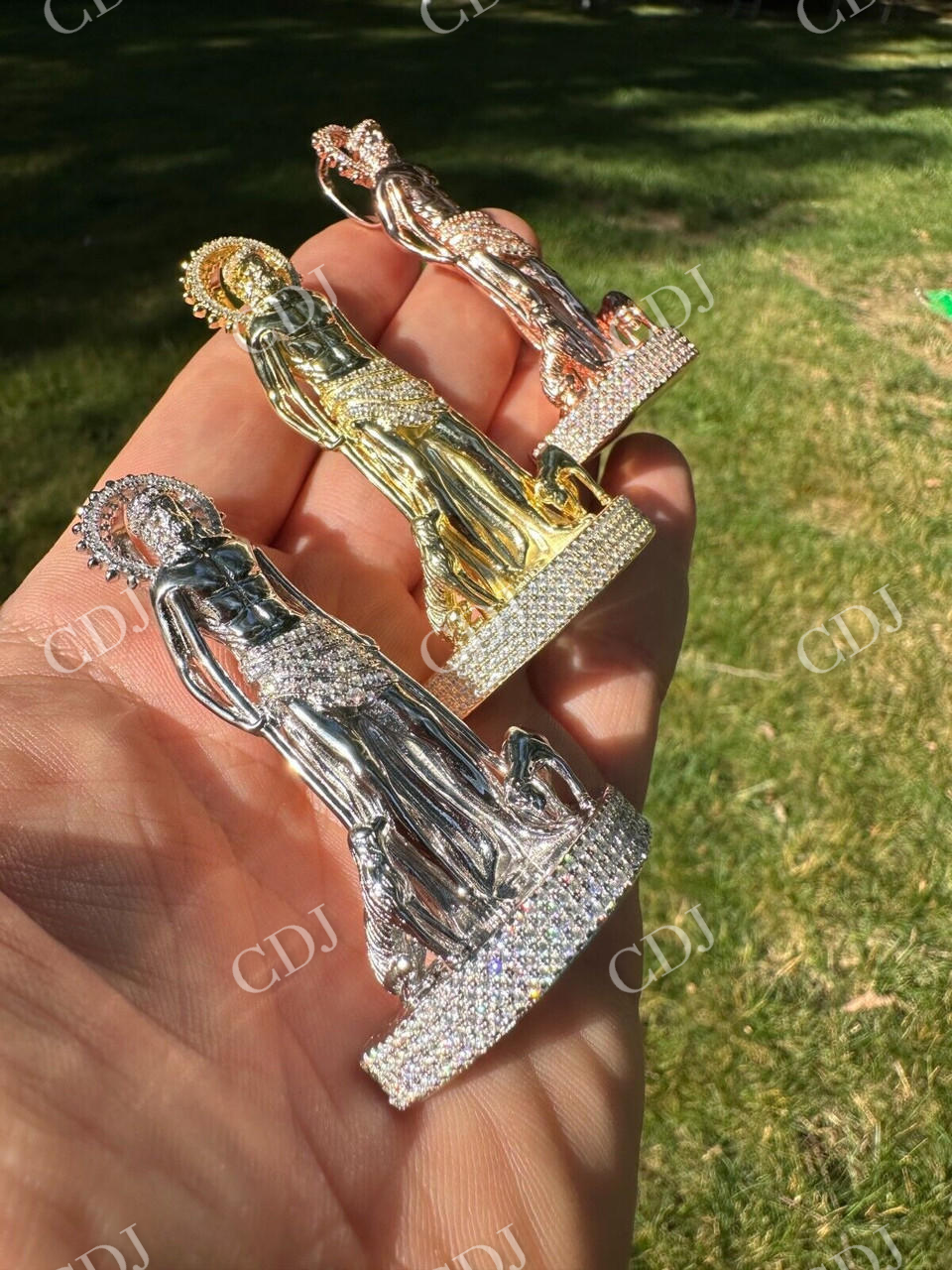 Moissanite Saint Lazarus Iced Hip Hop Pendant  customdiamjewel   