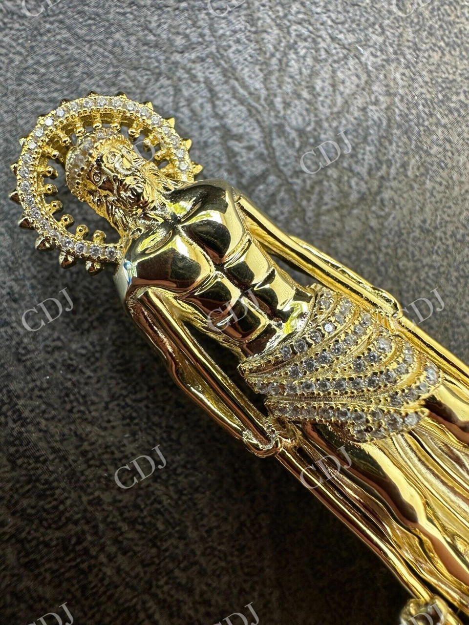Moissanite Saint Lazarus Iced Hip Hop Pendant  customdiamjewel   