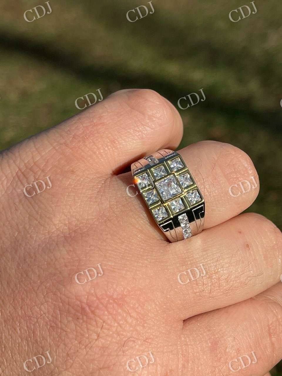 Natural Diamond 14K Gold Ring  customdiamjewel   