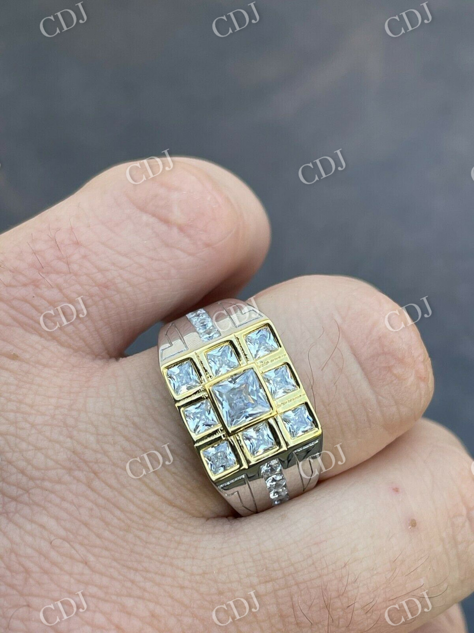Natural Diamond 14K Gold Ring  customdiamjewel   