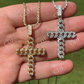 Hip Hop Cuban Link Cross Iced Pendant  customdiamjewel   