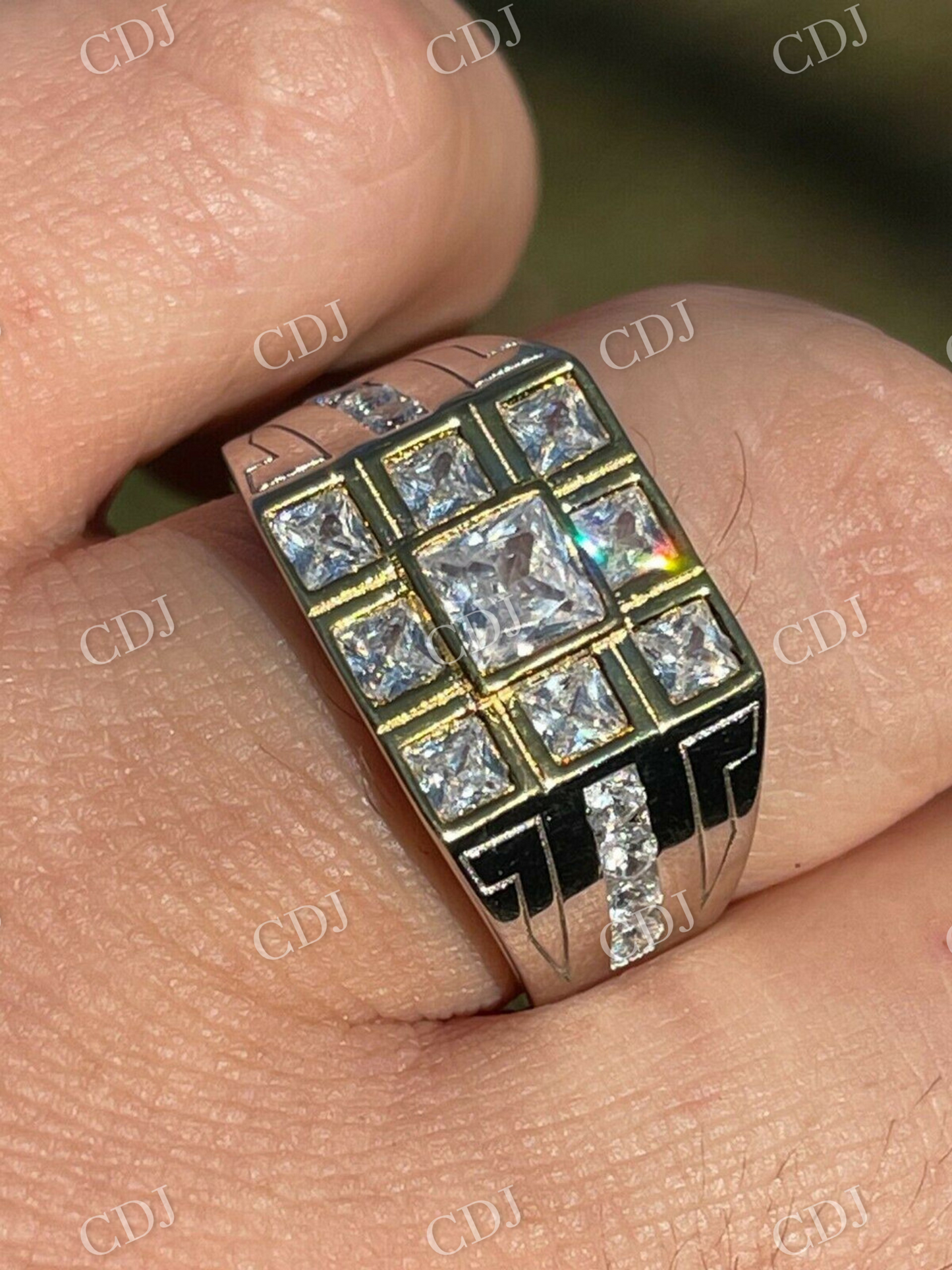 Natural Diamond 14K Gold Ring  customdiamjewel   