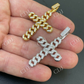 Hip Hop Cuban Link Cross Iced Pendant  customdiamjewel   