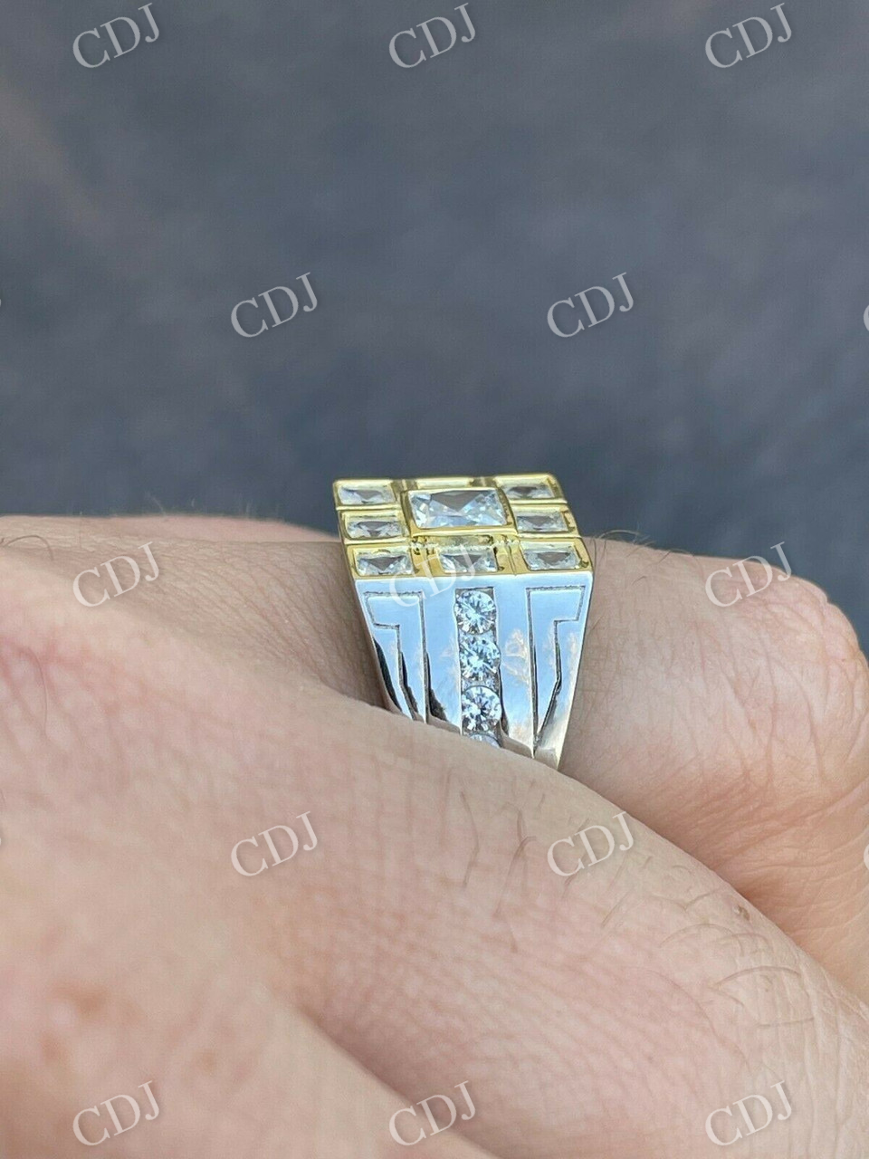Natural Diamond 14K Gold Ring  customdiamjewel   