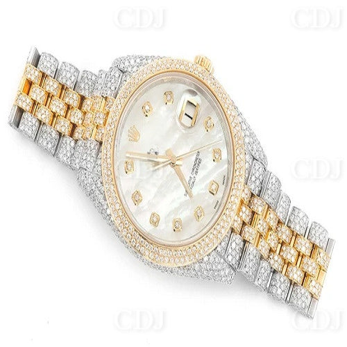 Yellow Gold Plated Automatic Movement Watch customdiamjewel