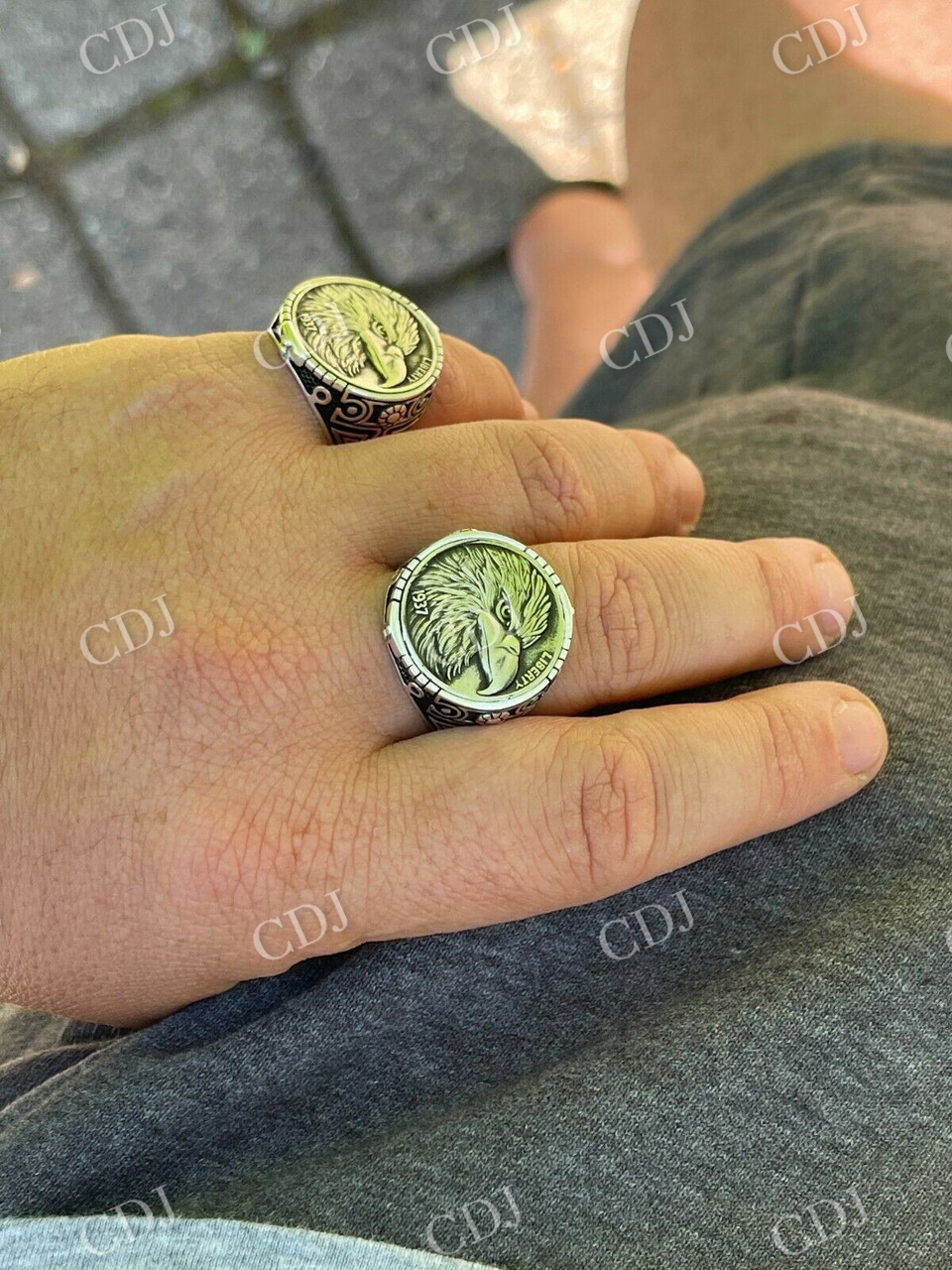 Sterling Silver Eagle Ring  customdiamjewel   