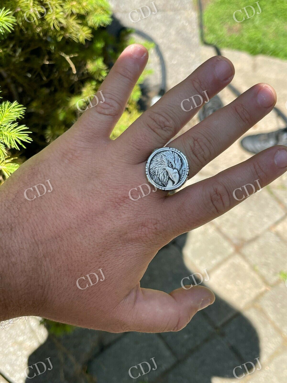 Sterling Silver Eagle Ring  customdiamjewel   