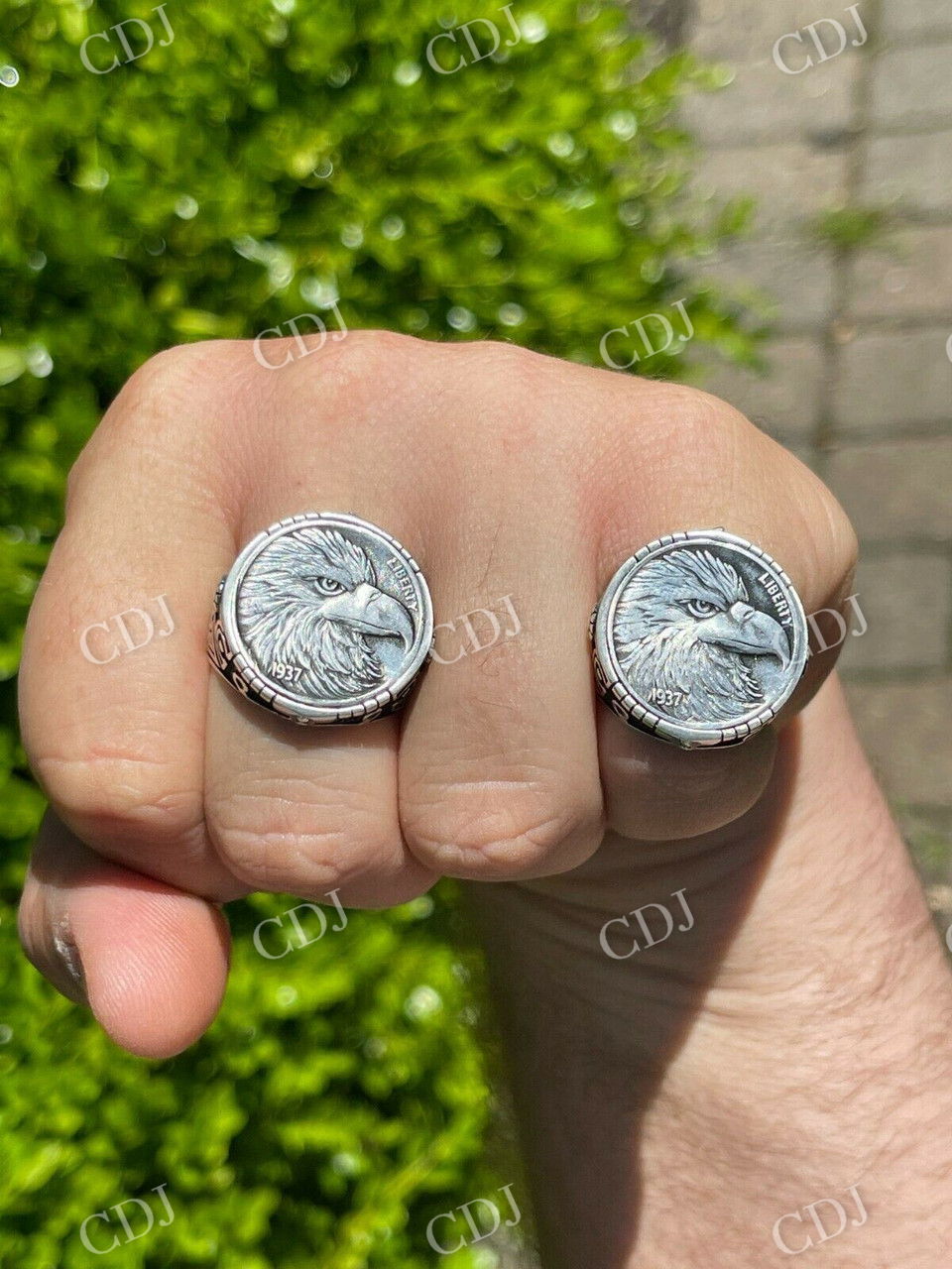 Sterling Silver Eagle Ring  customdiamjewel   