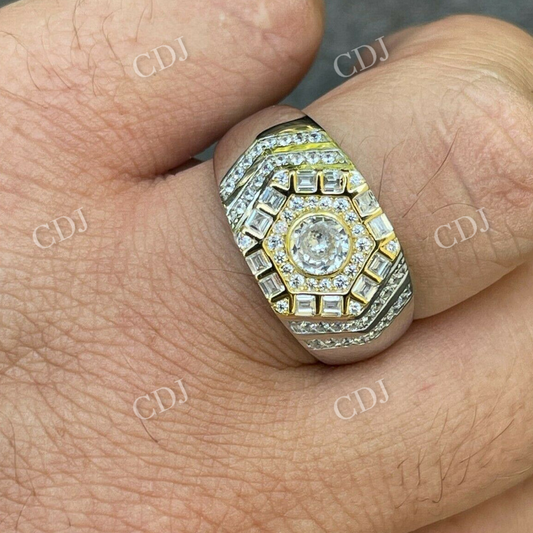 Iced Out Diamond Hip Hop Ring  customdiamjewel   