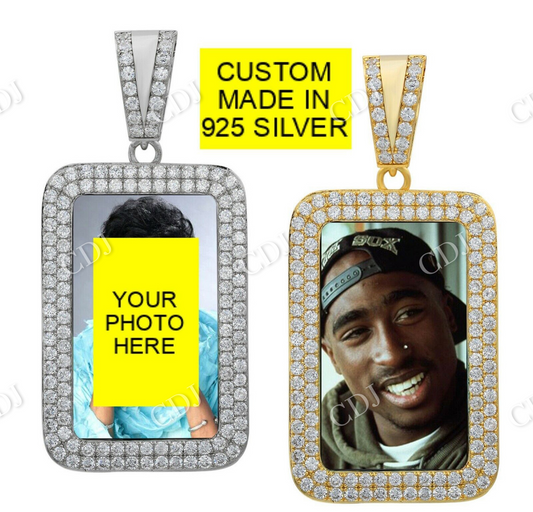 Custom Hip Hip Photo Memory Moissanite Pendant  customdiamjewel   