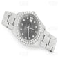 Custom Hip Hop Moissanite Diamond Top Brand Rolex Black Dial Watch customdiamjewel