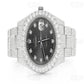 Custom Hip Hop Moissanite Diamond Top Brand Rolex Black Dial Watch customdiamjewel