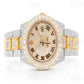 Luxury Two Tone Baugette Diamond Roman Dial Rolec Oyster Watch For Men customdiamjewel