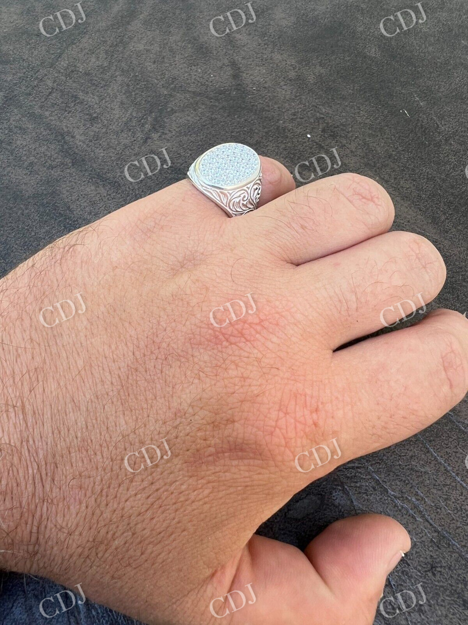 Natural Diamond Hip Hop Ring  customdiamjewel   