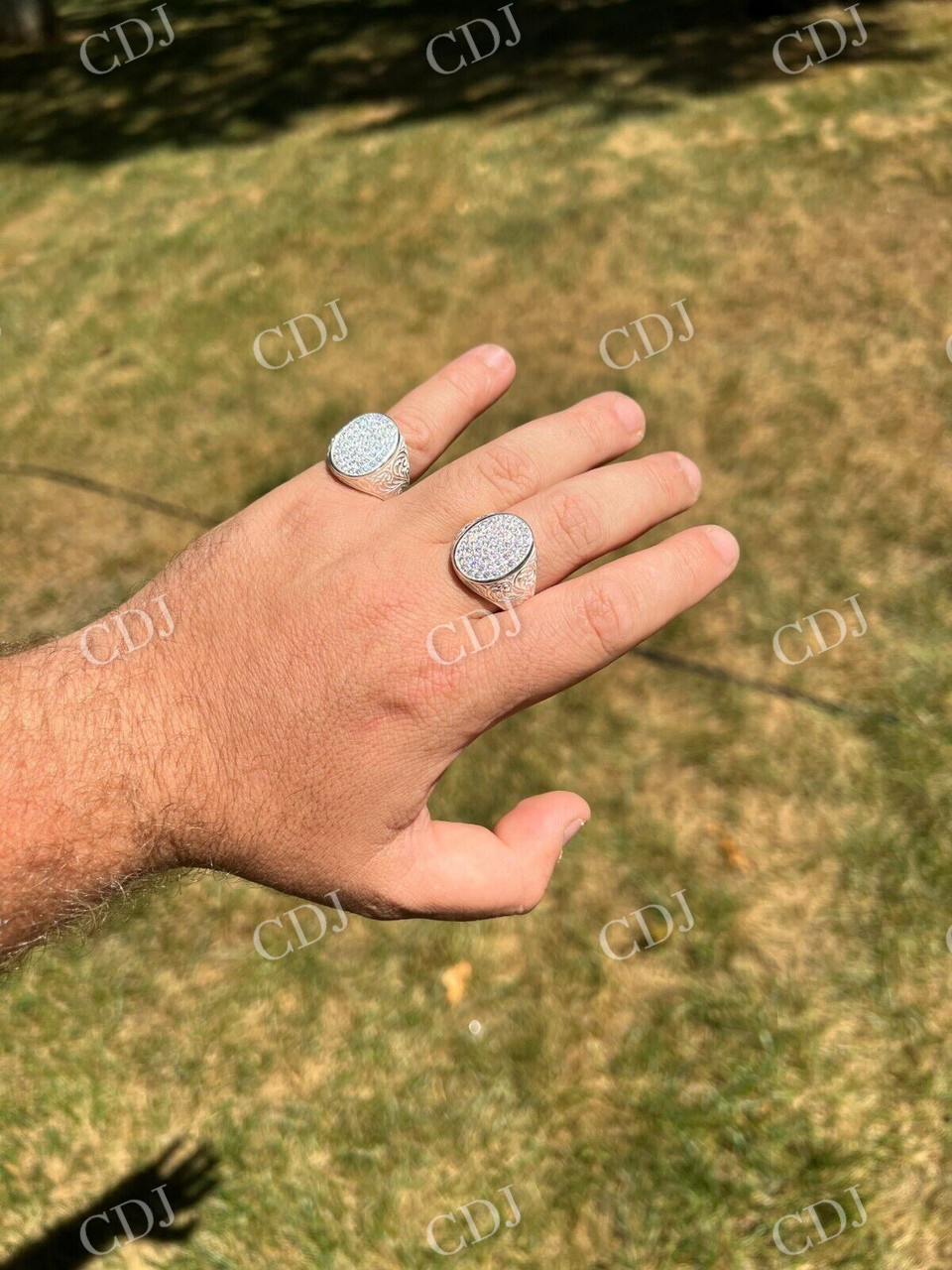 Natural Diamond Hip Hop Ring  customdiamjewel   