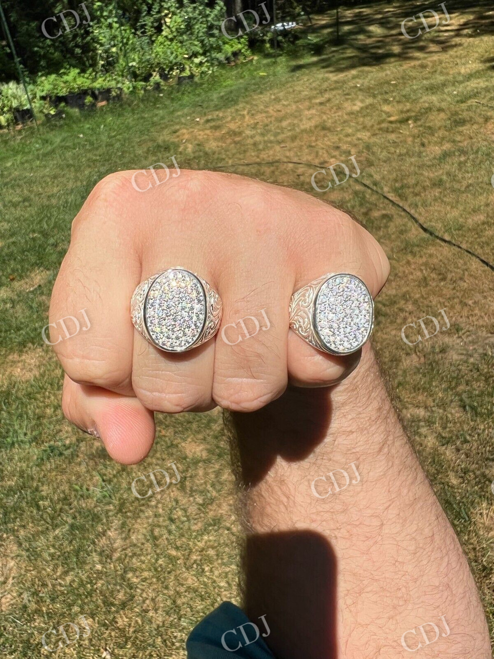 Natural Diamond Hip Hop Ring  customdiamjewel   