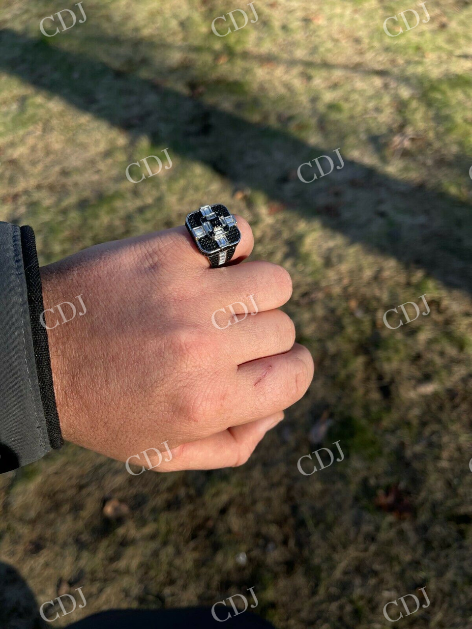 Baguette Diamond Men's Ring  customdiamjewel   