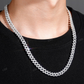 Iced Out 8MM Moissanite White Gold Cuban Chain hip hop jewelry CustomDiamJewel
