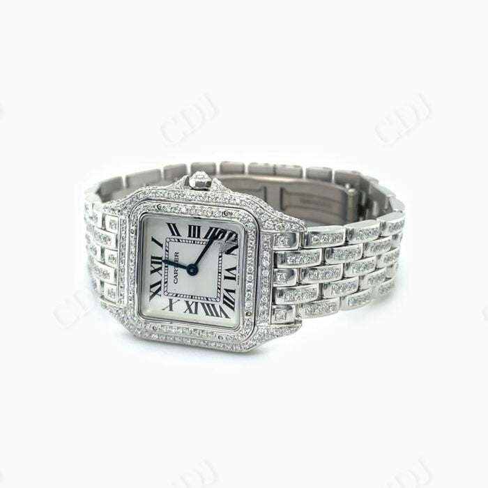 Rare Belt Cartier Fully Iced Out Moissanite Watch Manufacturer customdiamjewel