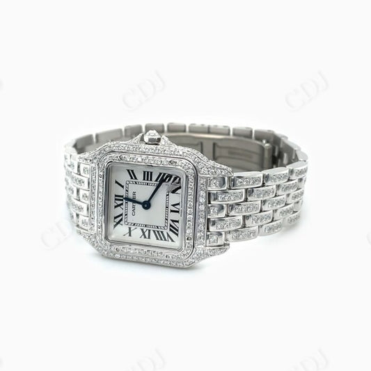 Rare Belt Cartier Fully Iced Out Moissanite Watch Manufacturer customdiamjewel