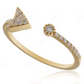 Yellow Gold Moissanite Diamond Arrow Ring hip hop jewelry customdiamjewel