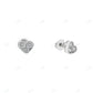 Heart Shape Three Stone 925 Sterling Silver Earrings hip hop jewelry CustomDiamJewel