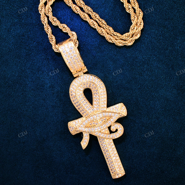 Antique Iced Out Moissanite Cross Pendant hip hop jewelry CustomDiamJewel