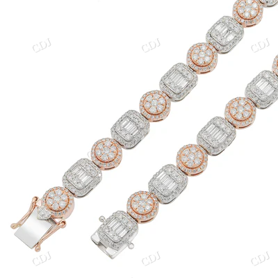 Designer Natural Diamond Town Tone Chain hip hop jewelry CustomDiamJewel