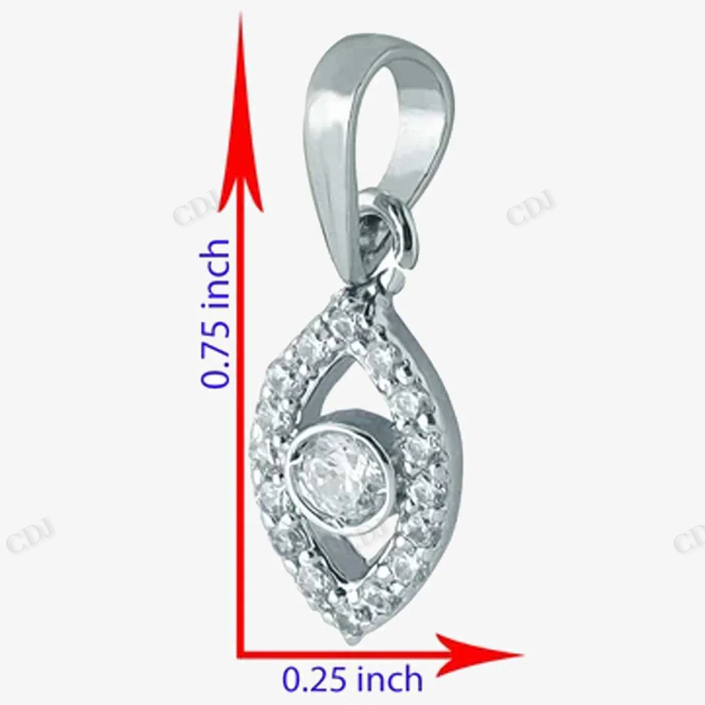 Sterling Silver Eye Moissanite Pendant hip hop jewelry CustomDiamJewel