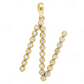1.1" 0.33 CTW 10K Gold Natural Diamond Initial "N" Pendant CustomDiamJewel