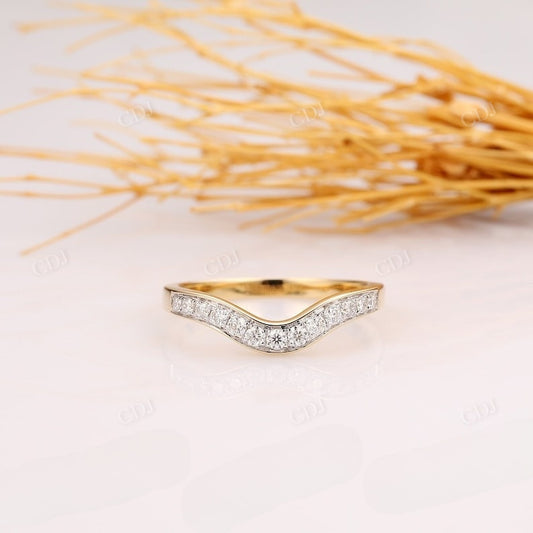 2.0mm Two Tone Curved Natural Diamond Wedding Band Wedding Band customdiamjewel   