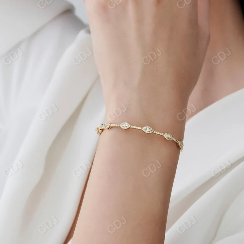 0.99CTW Moissanite Stackable Diamond Bracelet  customdiamjewel   