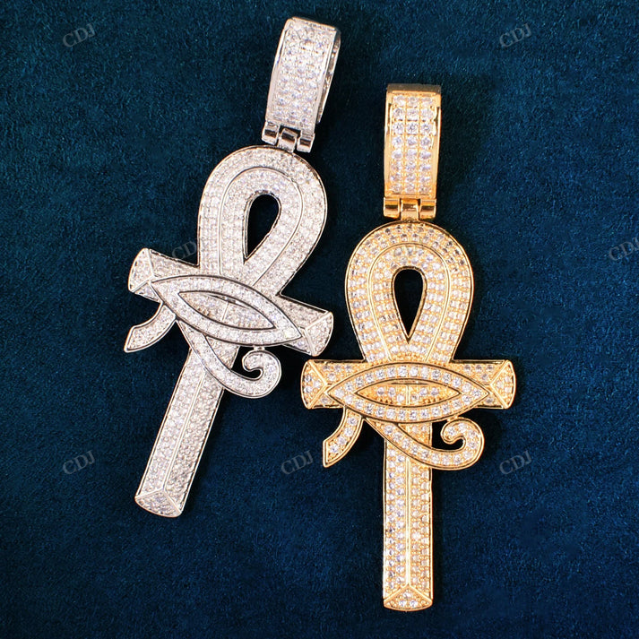 Antique Iced Out Moissanite Cross Pendant hip hop jewelry CustomDiamJewel