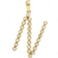 1.1" 0.33 CTW 10K Gold Natural Diamond Initial "N" Pendant CustomDiamJewel
