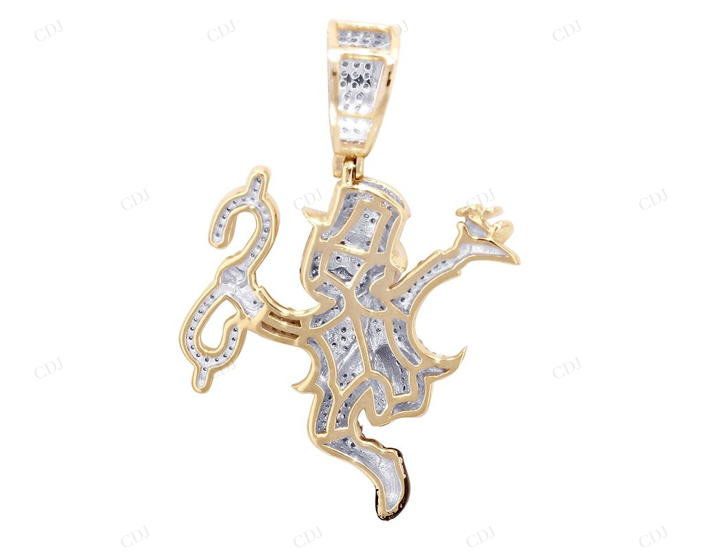 Sterling Silver Moissanite Custom Monopoly Man Pendant CustomDiamJewel