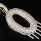 2" 1.4 CTW 10K Gold Real Diamond Letter 'O' Initial Drip Pendant CustomDiamJewel