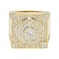 924 Sterling Silver Moissanite Square Men's Ring 5.50 CTW hip hop ring customdiamjewel
