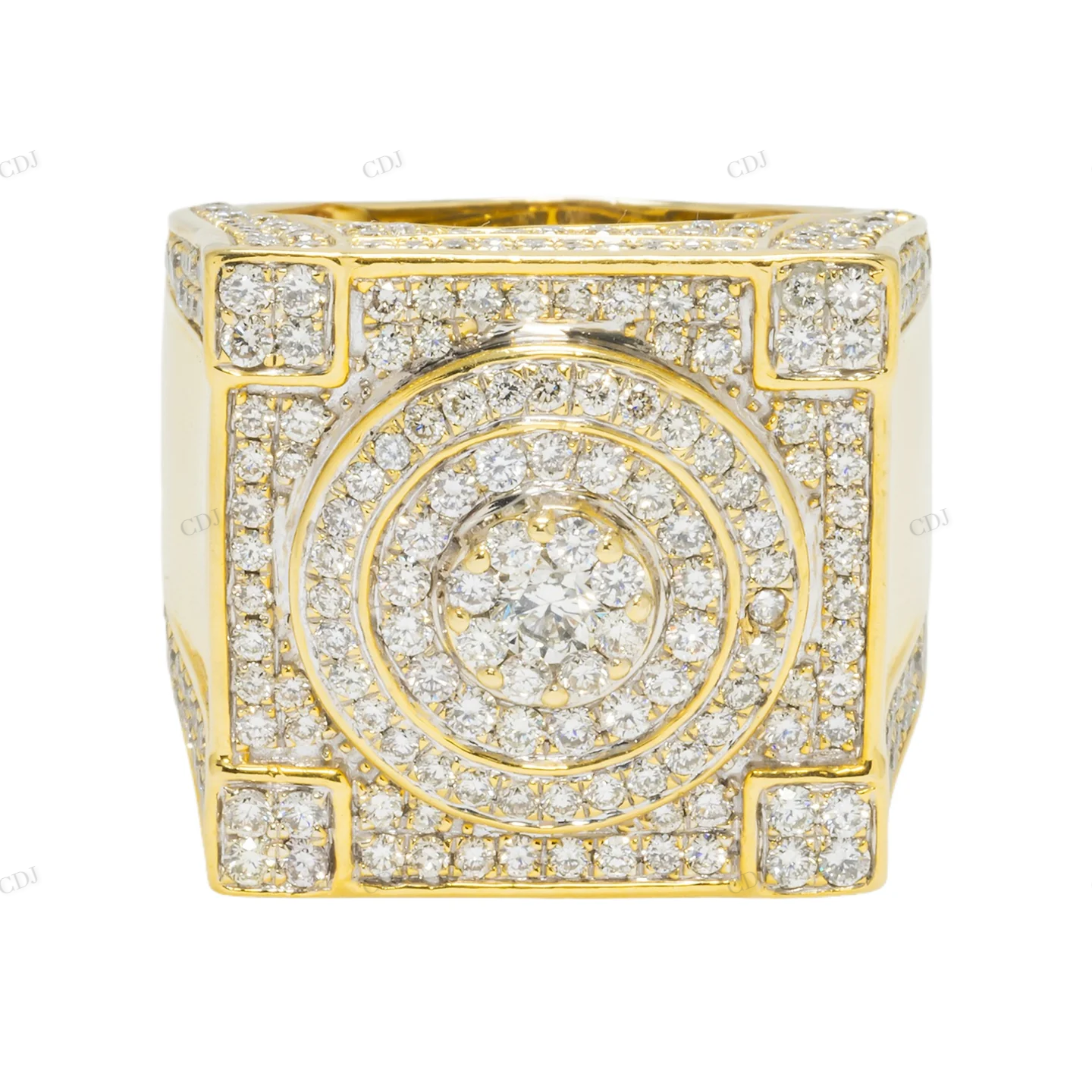 924 Sterling Silver Moissanite Square Men's Ring 5.50 CTW hip hop ring customdiamjewel