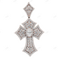2.5 Inch Pear n Marquise 14K Gold Lab Grown Diamond Cross Pendant Hip Hop Pendent CustomDiamJewel