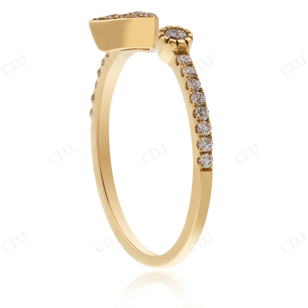 Yellow Gold Moissanite Diamond Arrow Ring hip hop jewelry customdiamjewel