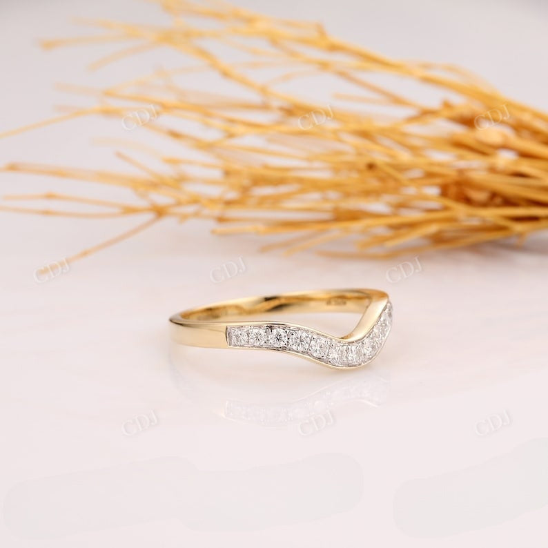 0.35CTW Lab Grown Diamond Curved Wedding Band  customdiamjewel   