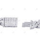 Iced Out Silver Moissanite channel Link Bracelet