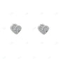 Heart Shape Three Stone 925 Sterling Silver Earrings hip hop jewelry CustomDiamJewel