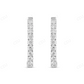 18K White Gold Diamond Inside Out Hoop Earrings Stud earrings CustomDiamJewel