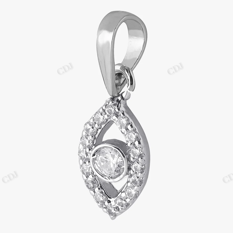 Sterling Silver Eye Moissanite Pendant hip hop jewelry CustomDiamJewel